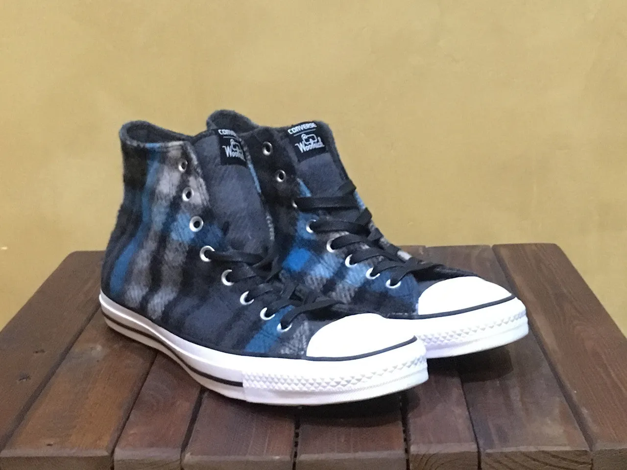 149455C Converse x Woolrich Chuck Taylor All Star Hi Black Papyrus Cyan