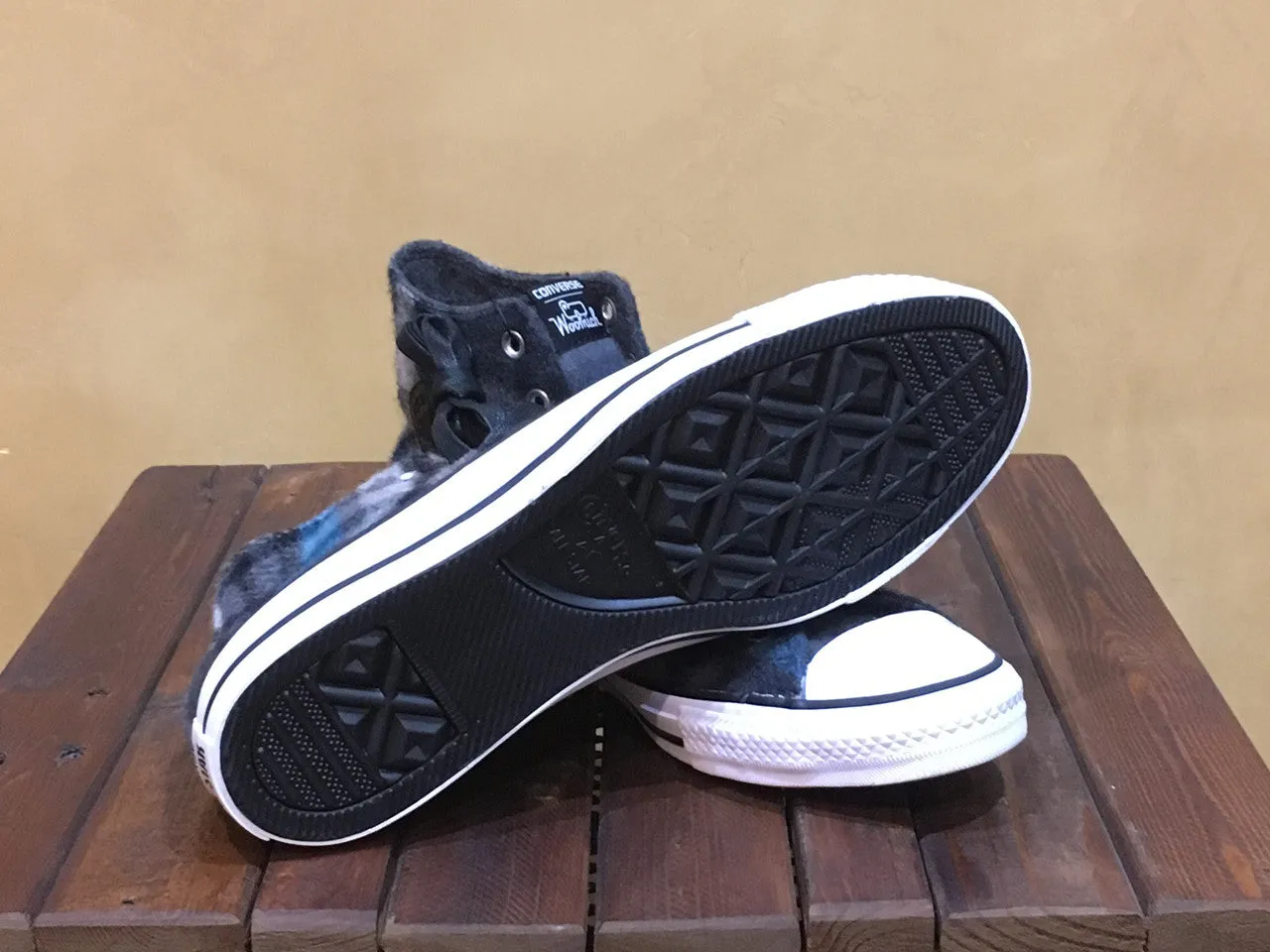 149455C Converse x Woolrich Chuck Taylor All Star Hi Black Papyrus Cyan