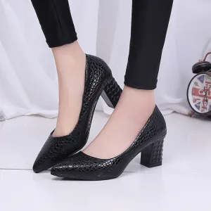 2019 Women Pumps Ankle Strap Thick Heel Women Shoes Square Toe Mid Heels Dress Work Pumps Comfortable Ladies Shoes 6cm