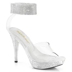 4 1/2" Rhinestone Platform Sandal with Rhinestone Ankle Cuff (ELEGANT-442)