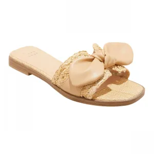 A New Day Womens Maple Knotted Bow Slide Sandals 91745610 Tan Brown 9M