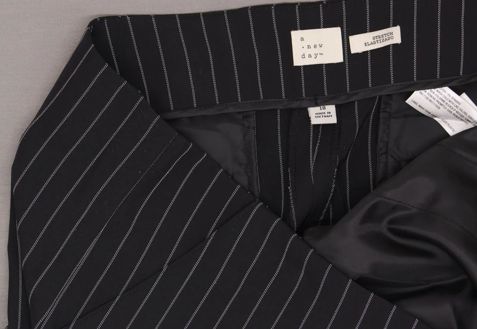 A New Day Women's Pinstripe Wide Leg Crepe Pants