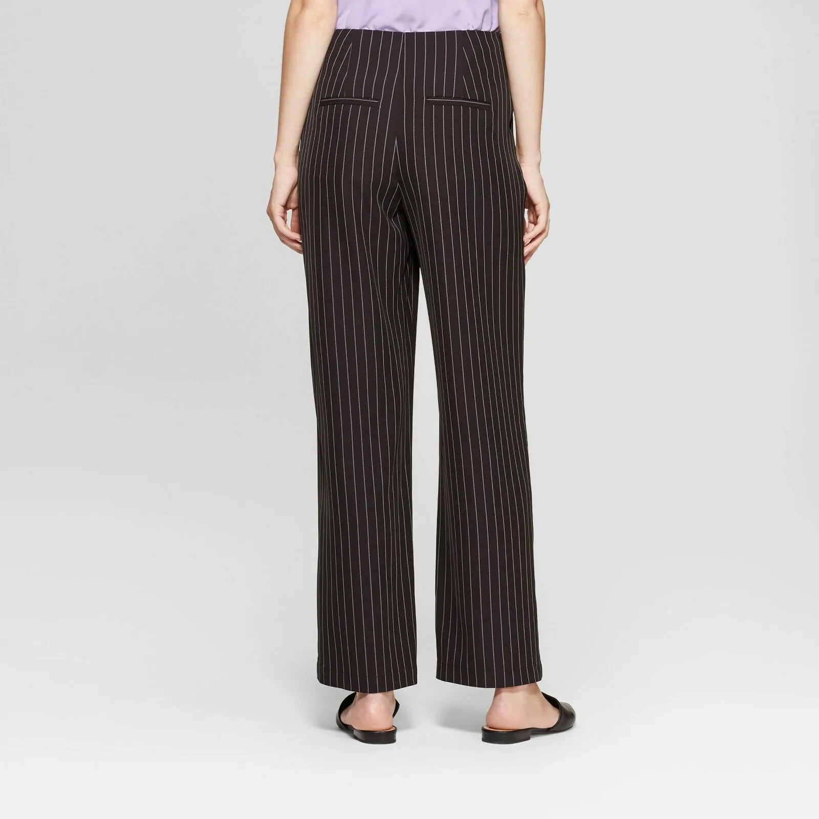 A New Day Women's Pinstripe Wide Leg Crepe Pants