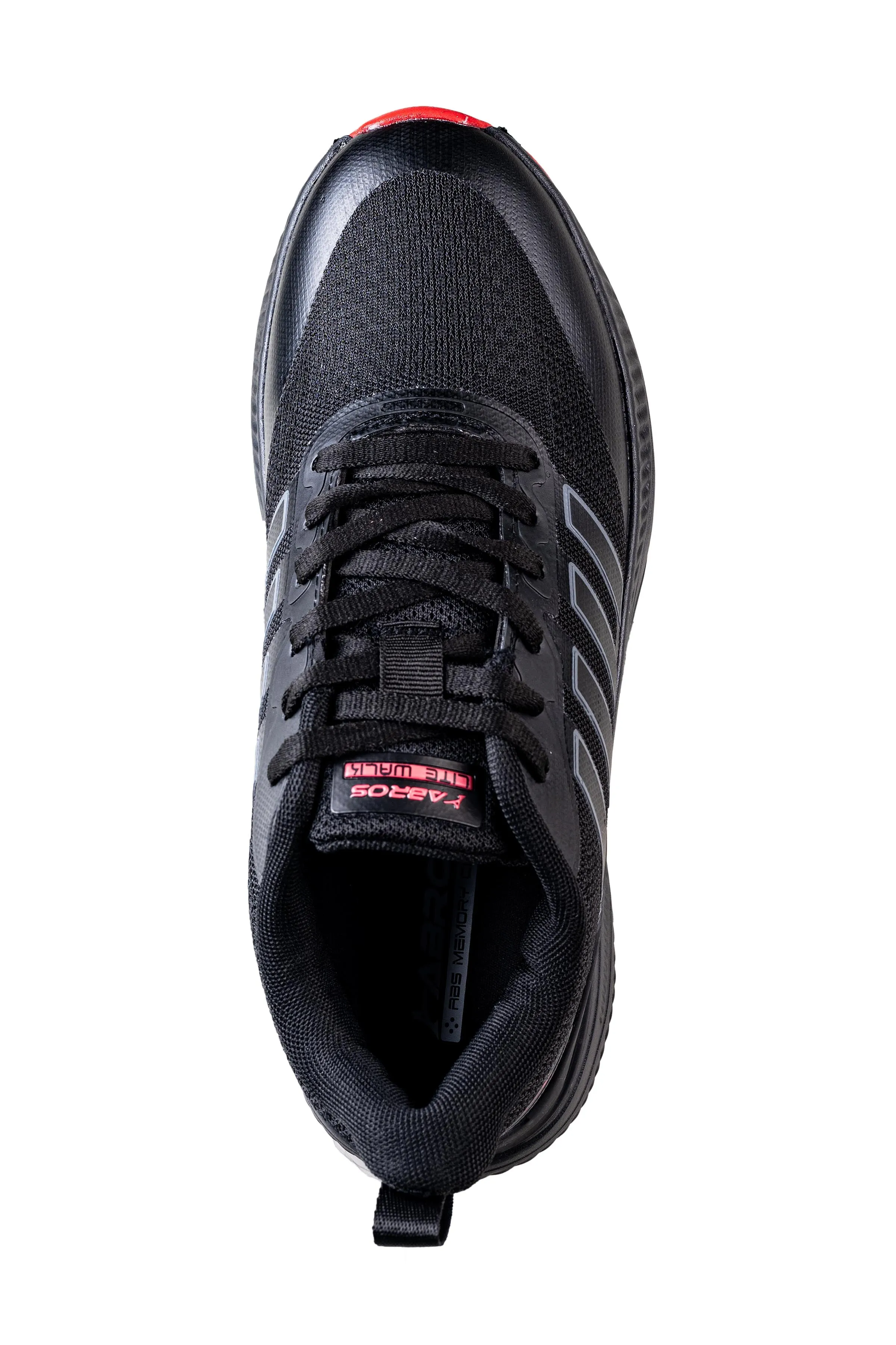 Abros Gents Black / F. Red Sports Shoe