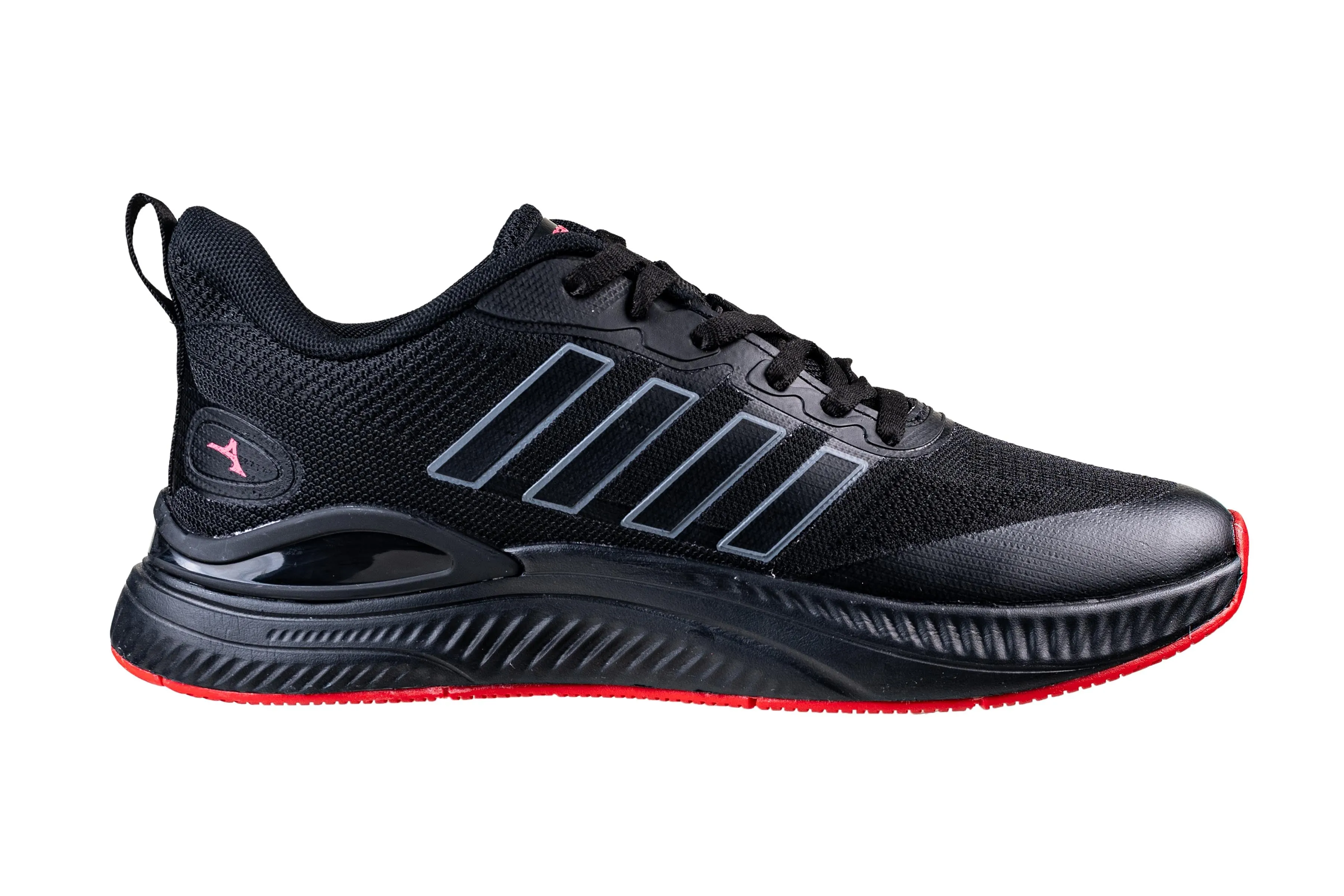 Abros Gents Black / F. Red Sports Shoe