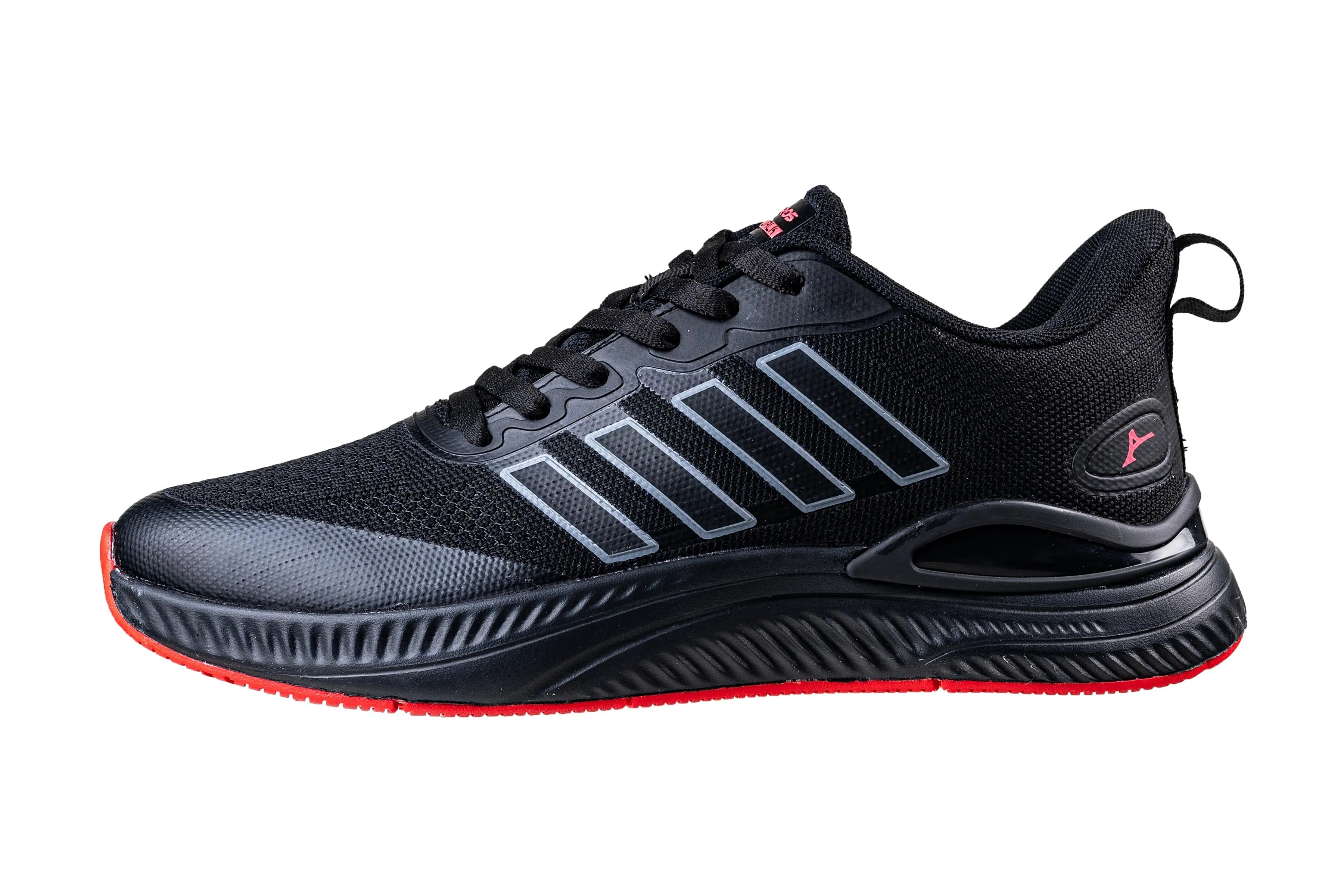 Abros Gents Black / F. Red Sports Shoe