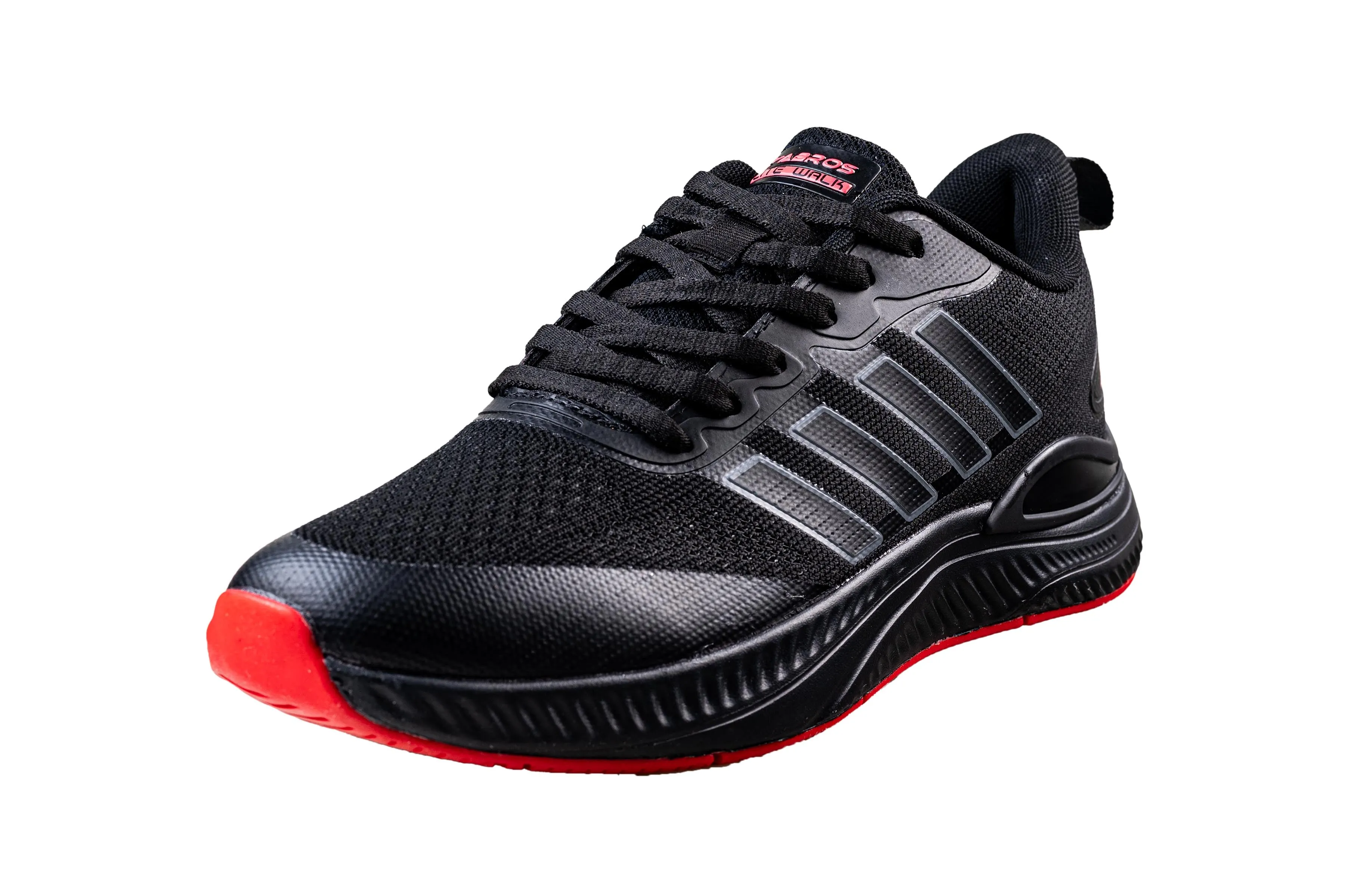 Abros Gents Black / F. Red Sports Shoe