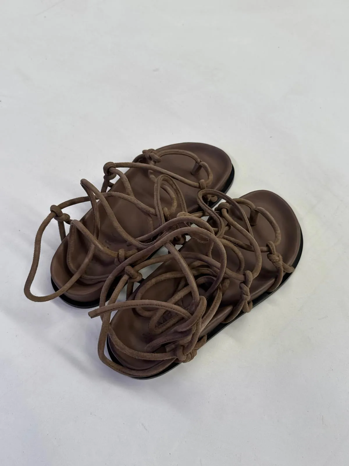 A.EMERY Stylish Brown Lace-Up Sandal
