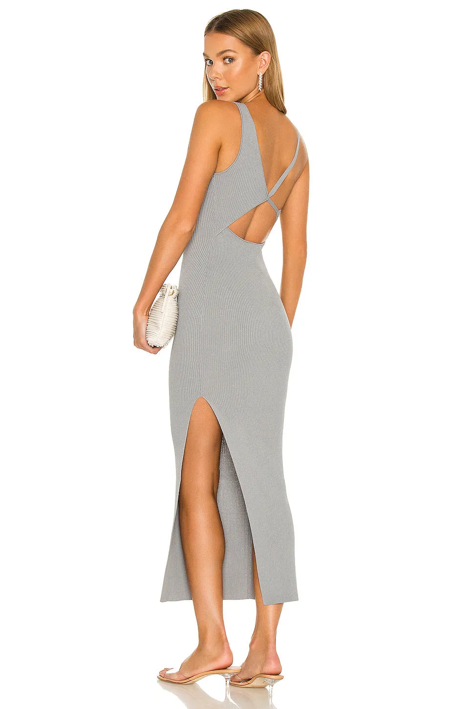 Alessandra Formal One Charming Shoulder Midi Dress
