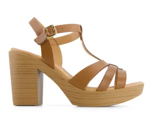 Andrea Women's Heeled platform Sandals with Ankle Strap 66990