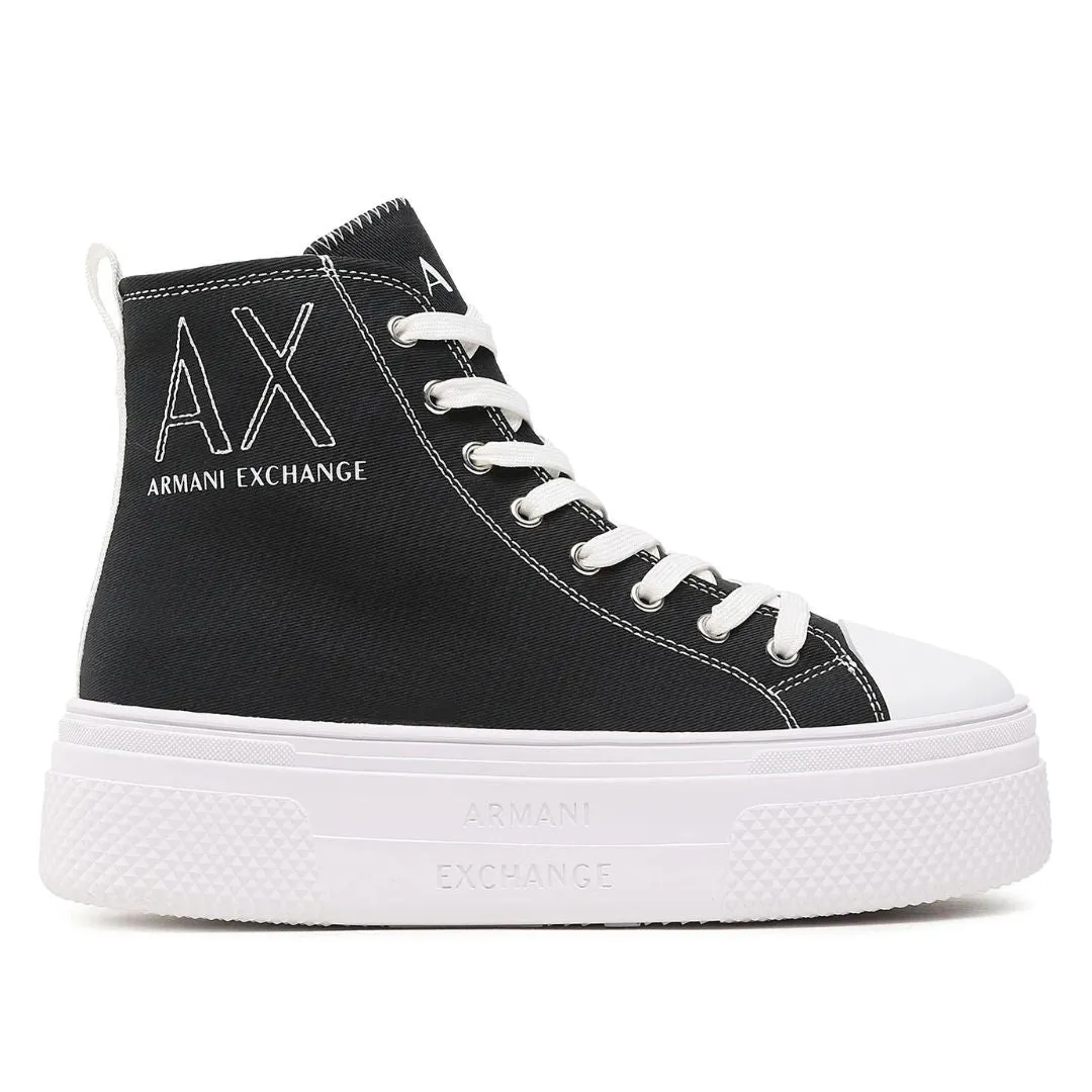 ARMANI EXCHANGE Lace-Up Boots Womens XV695-BLK