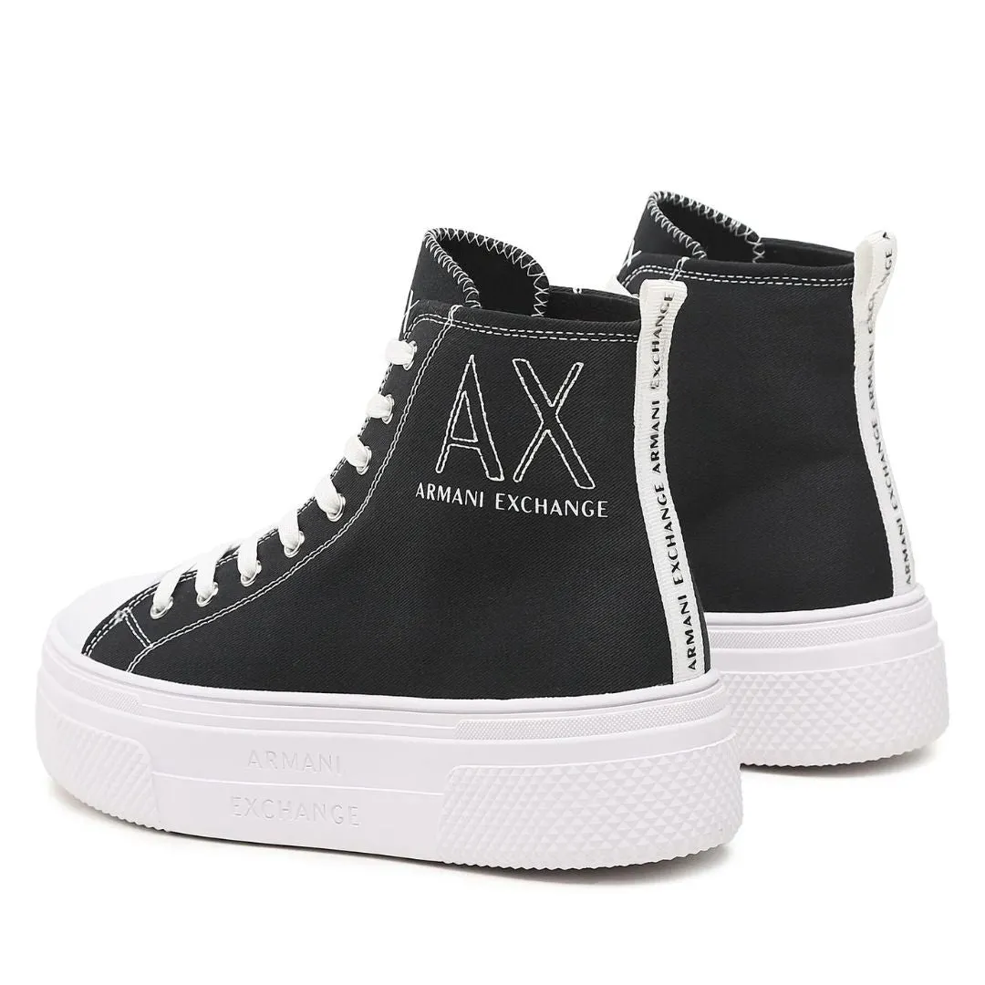 ARMANI EXCHANGE Lace-Up Boots Womens XV695-BLK