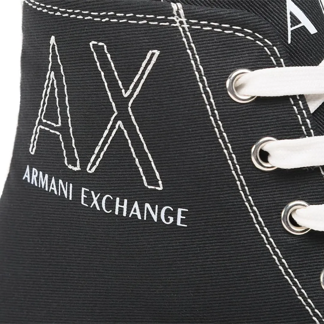 ARMANI EXCHANGE Lace-Up Boots Womens XV695-BLK