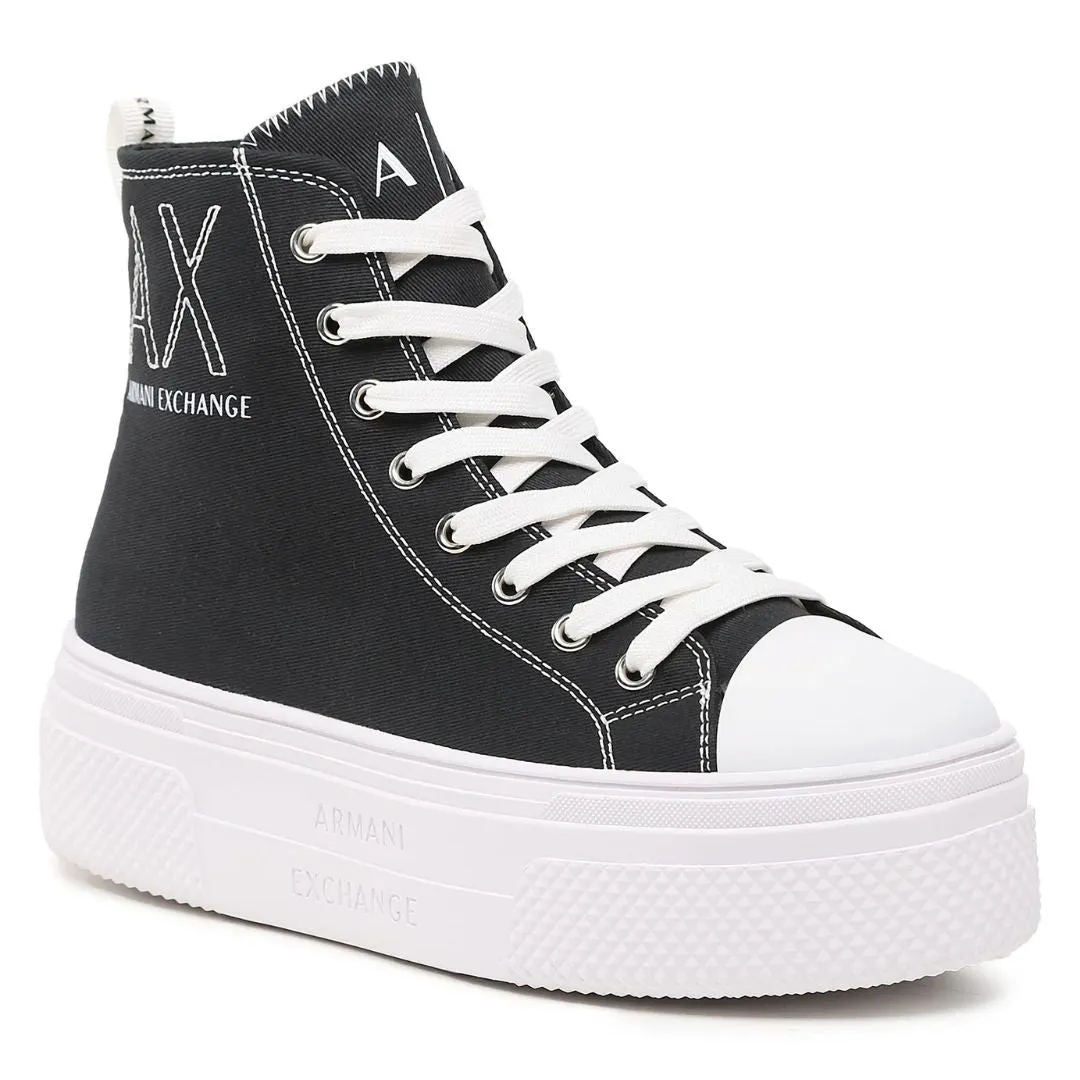 ARMANI EXCHANGE Lace-Up Boots Womens XV695-BLK