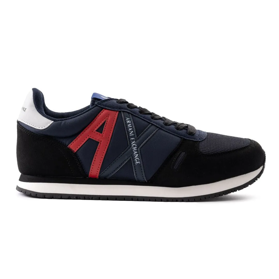 ARMANI EXCHANGE Logo Lace-Up XUX017 Sneakers - BLKNVY
