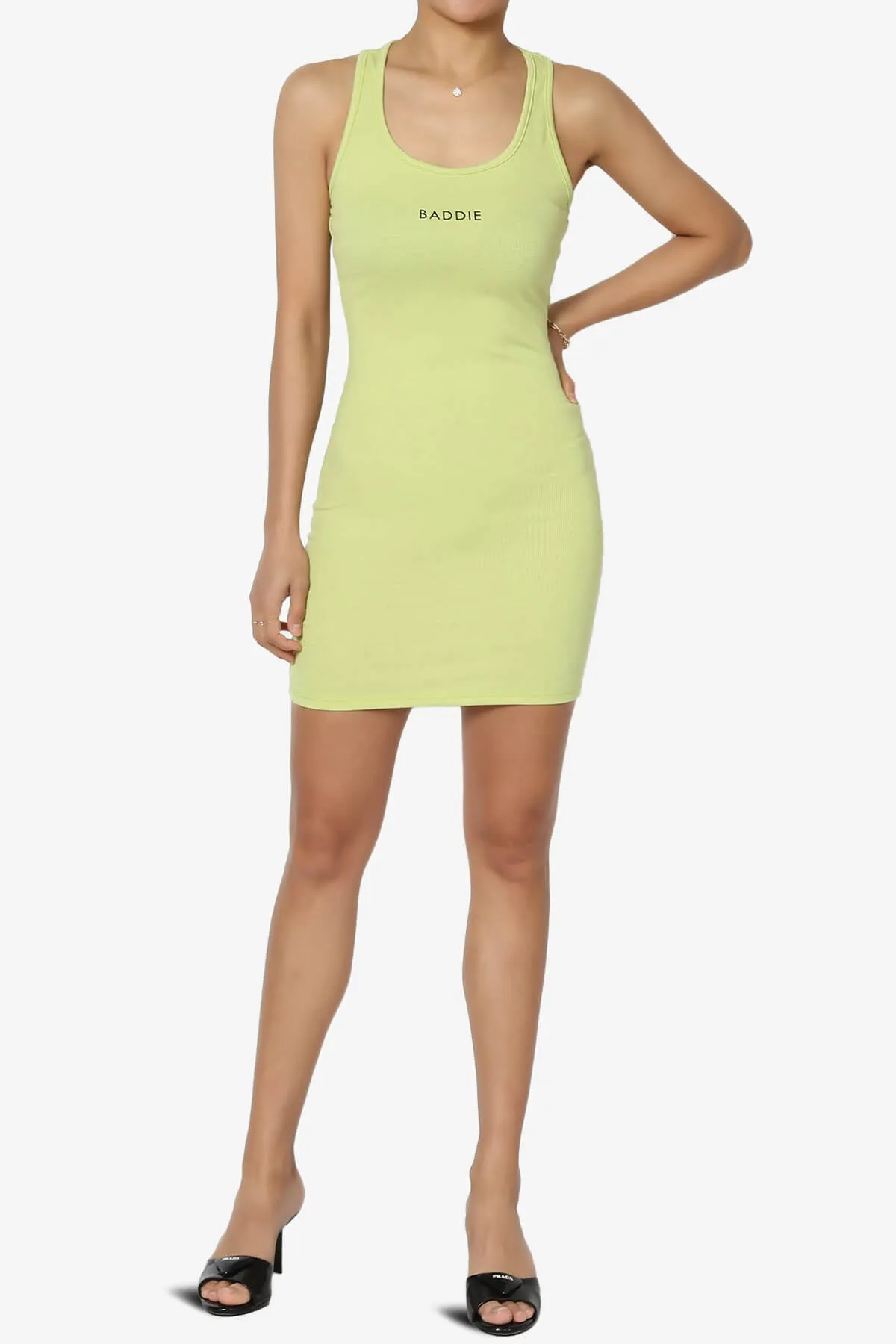 Baddie Ribbed Bodycon Mini Tank Dress