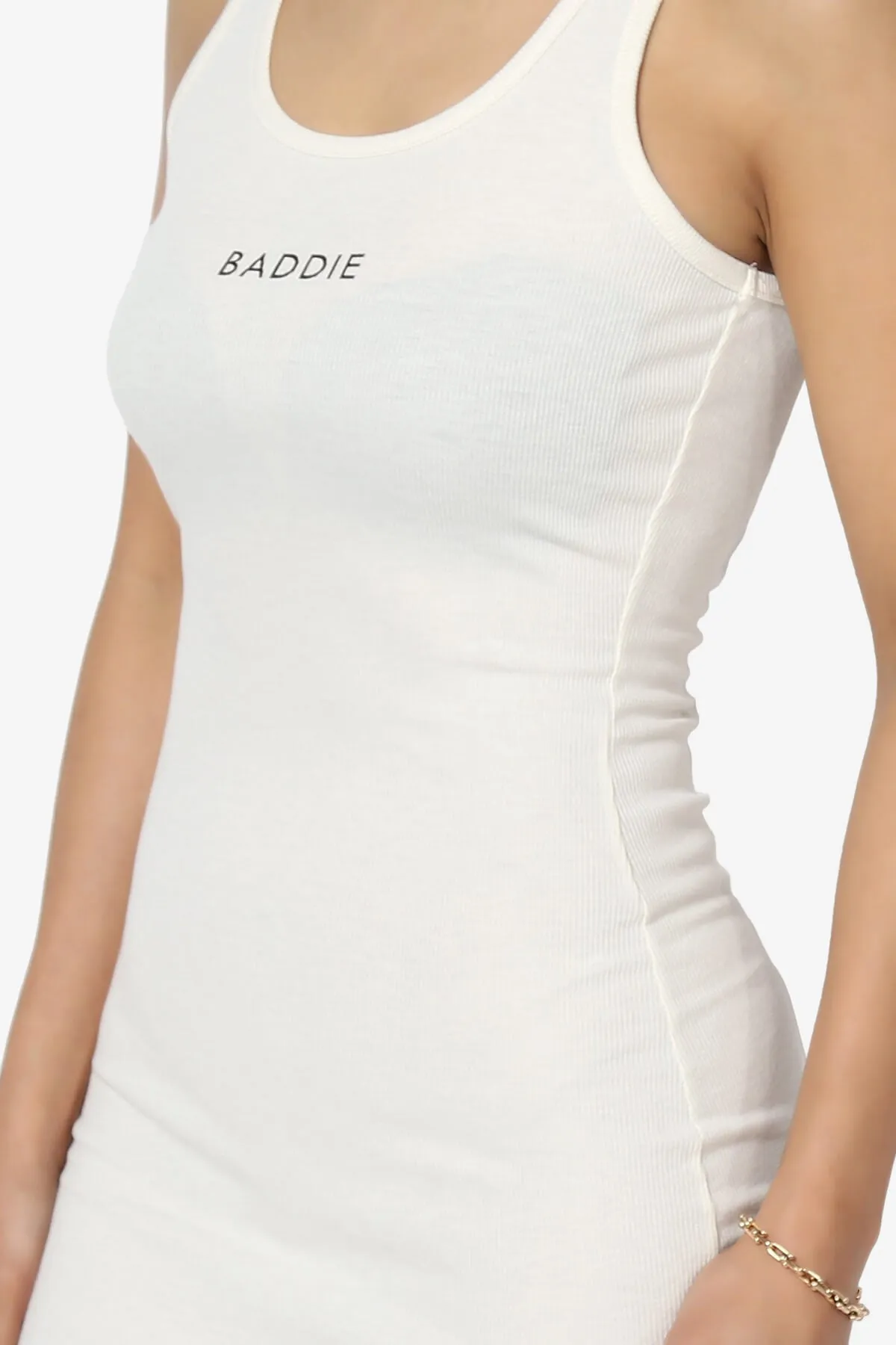 Baddie Ribbed Bodycon Mini Tank Dress