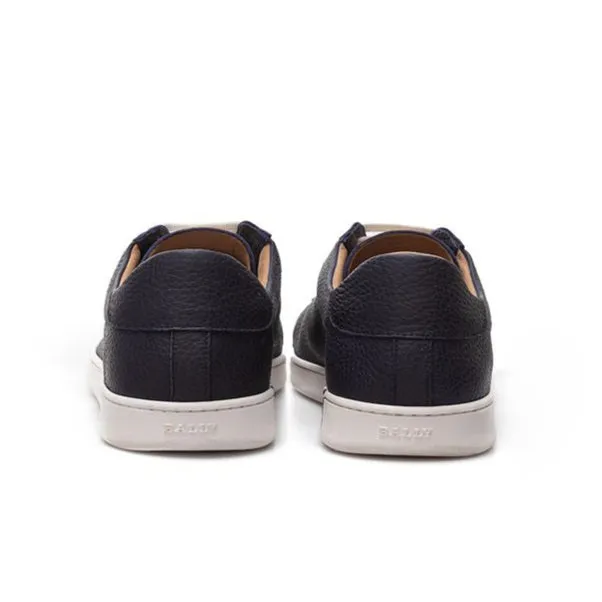 Bally Elegant Blue Leather Sneakers For Men