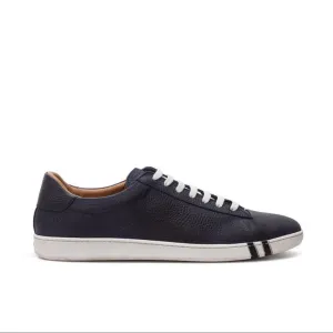 Bally Elegant Blue Leather Sneakers For Men