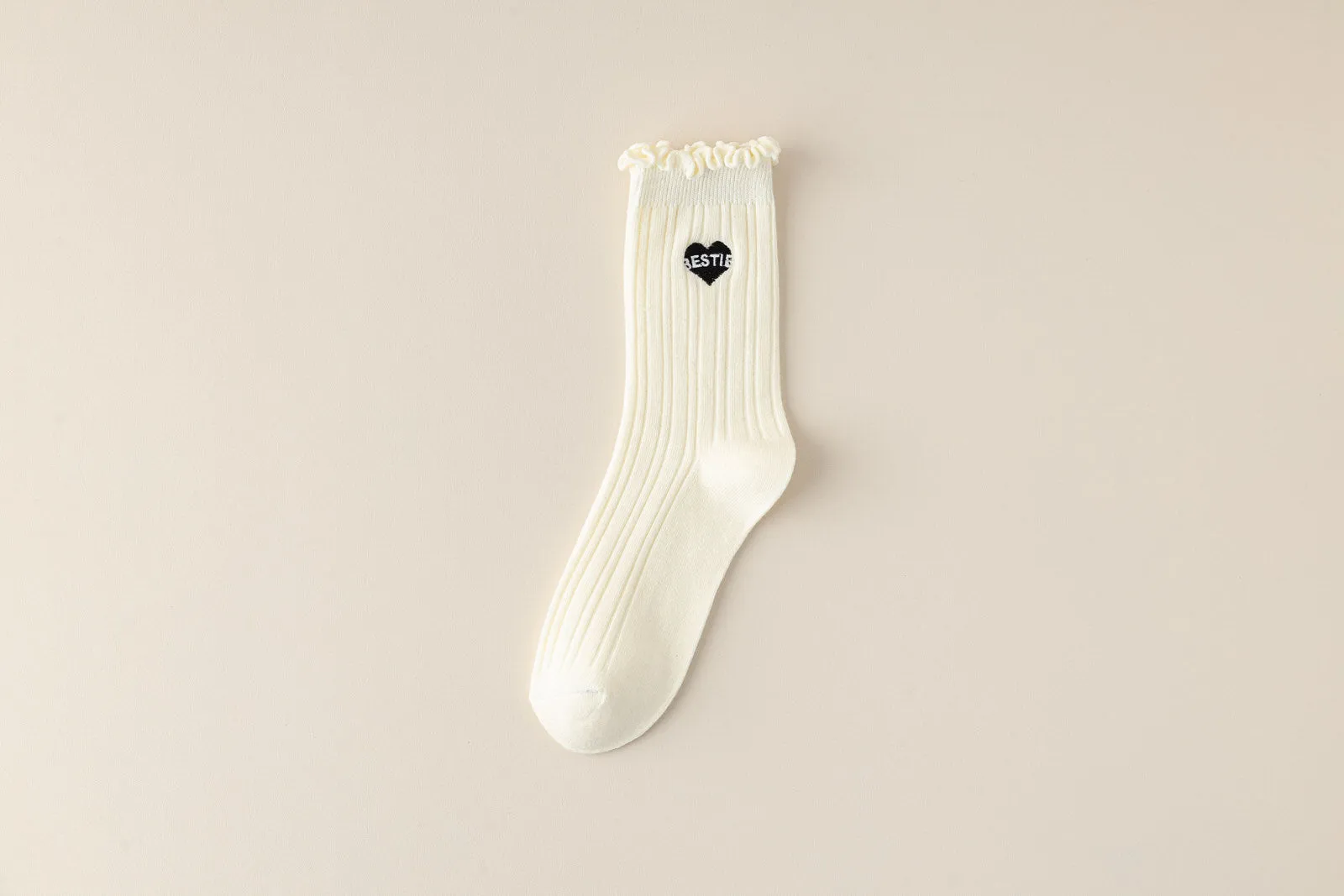 Bestie Ruffle Trim Cotton Socks