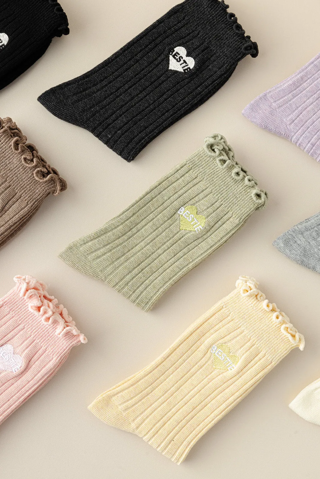 Bestie Ruffle Trim Cotton Socks