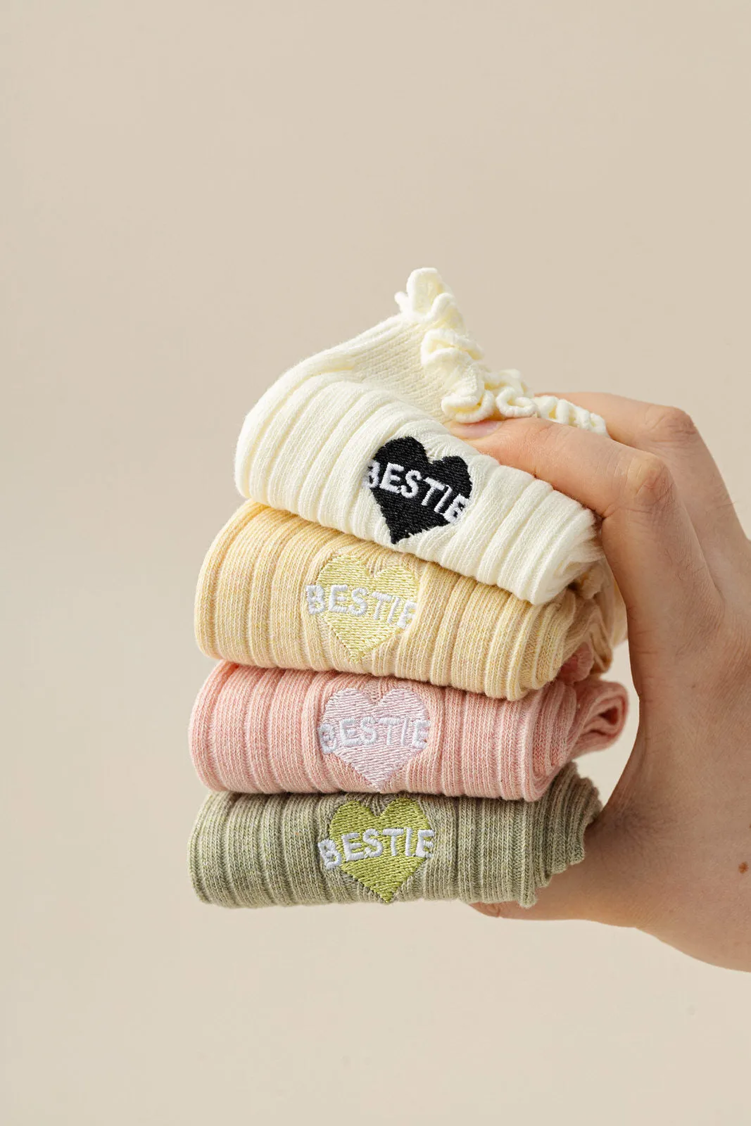 Bestie Ruffle Trim Cotton Socks