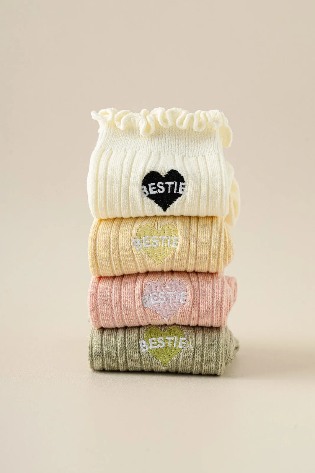 Bestie Ruffle Trim Cotton Socks