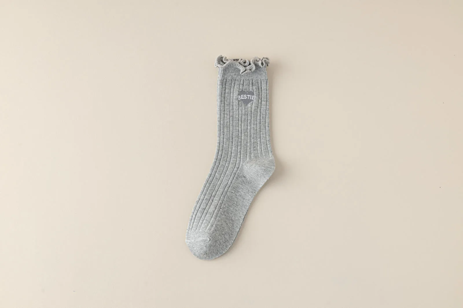 Bestie Ruffle Trim Cotton Socks