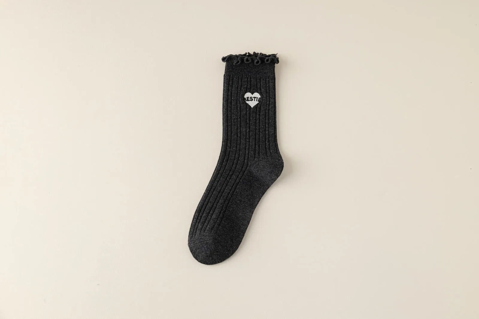 Bestie Ruffle Trim Cotton Socks