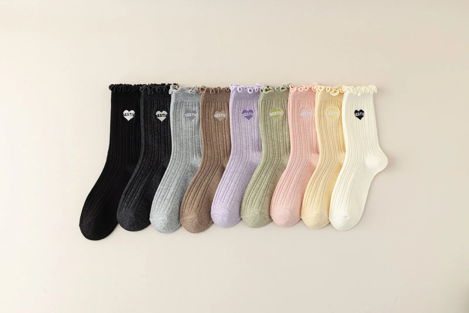 Bestie Ruffle Trim Cotton Socks
