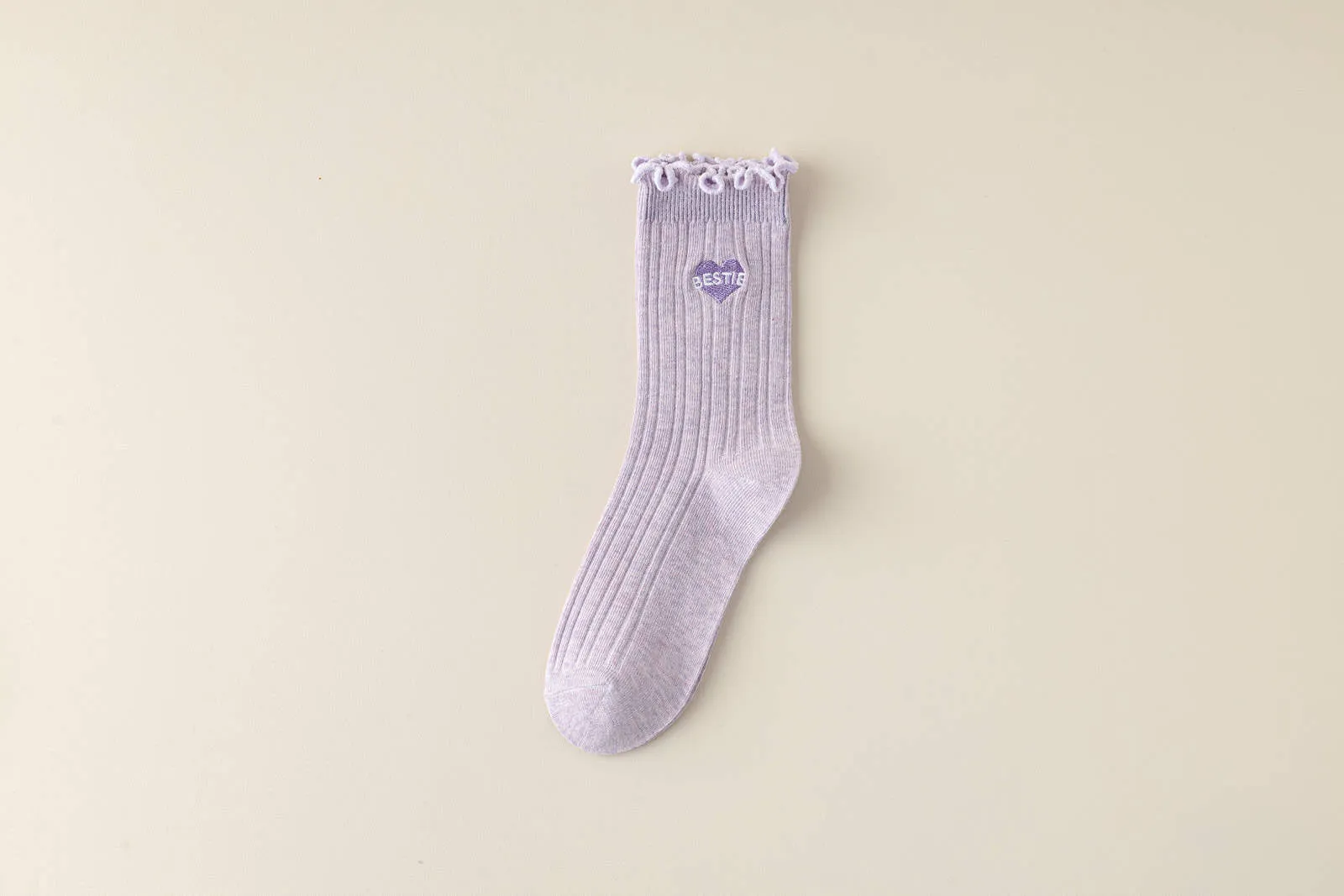 Bestie Ruffle Trim Cotton Socks