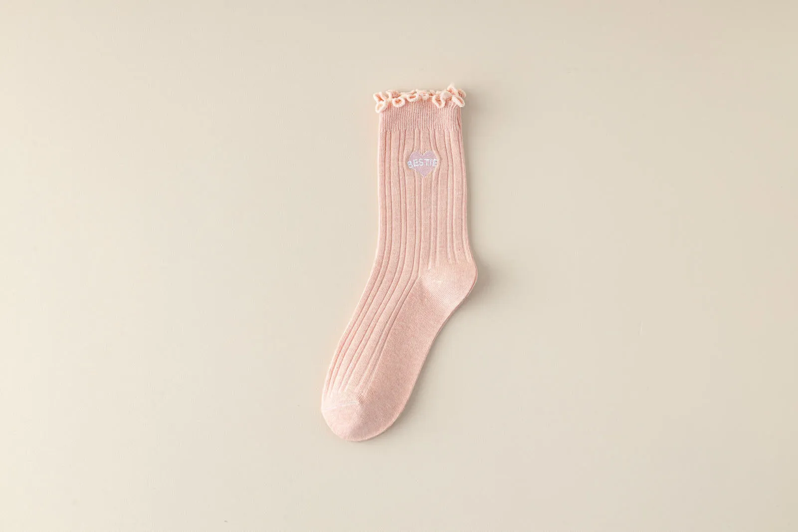 Bestie Ruffle Trim Cotton Socks