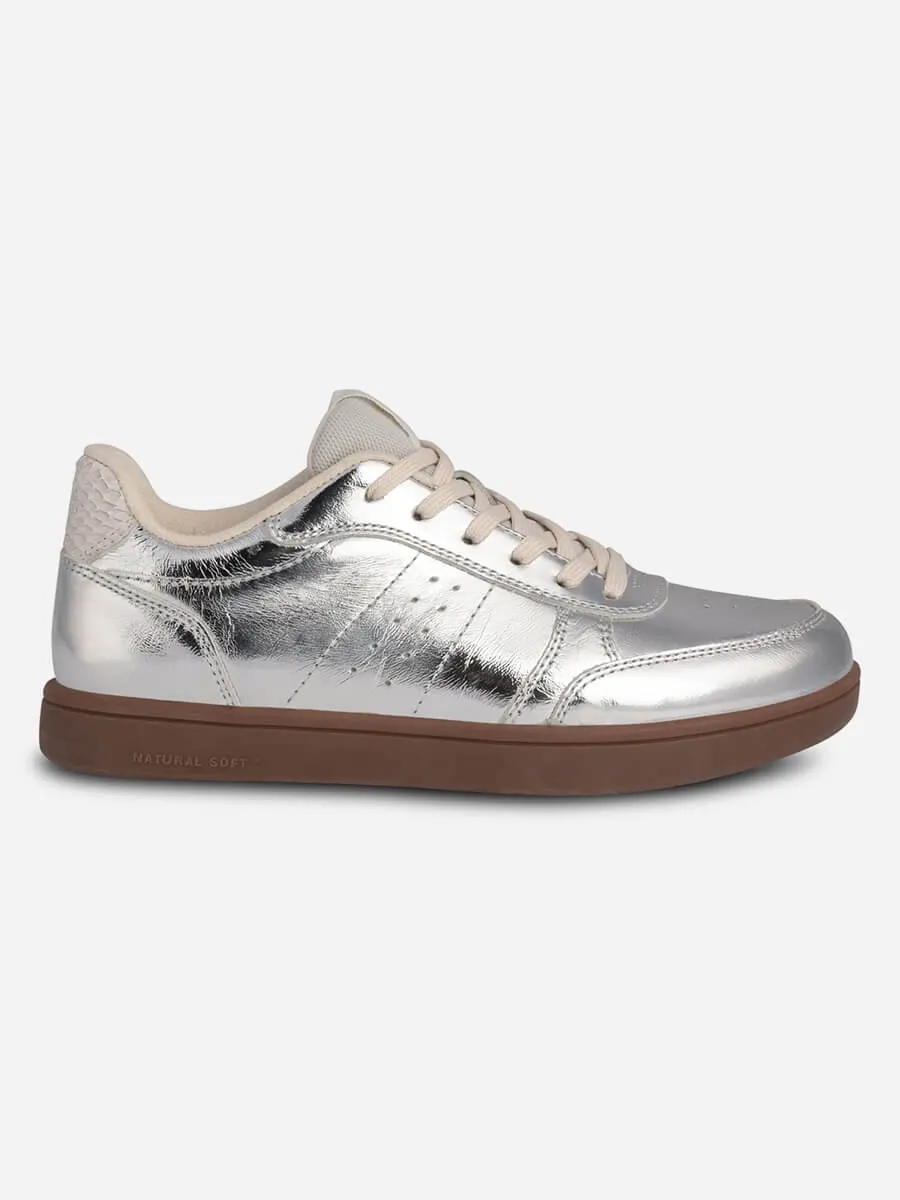 Bjork Leather Sneakers - Silver