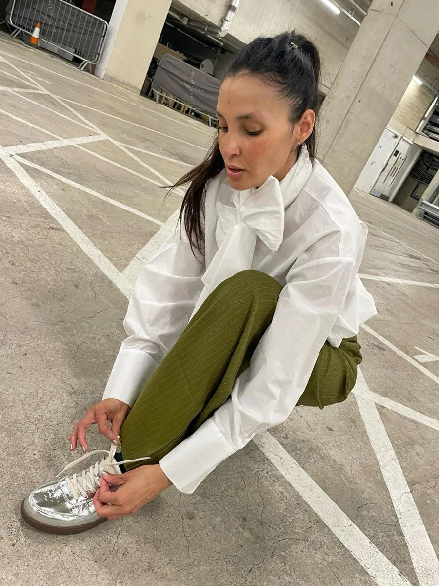 Bjork Leather Sneakers - Silver