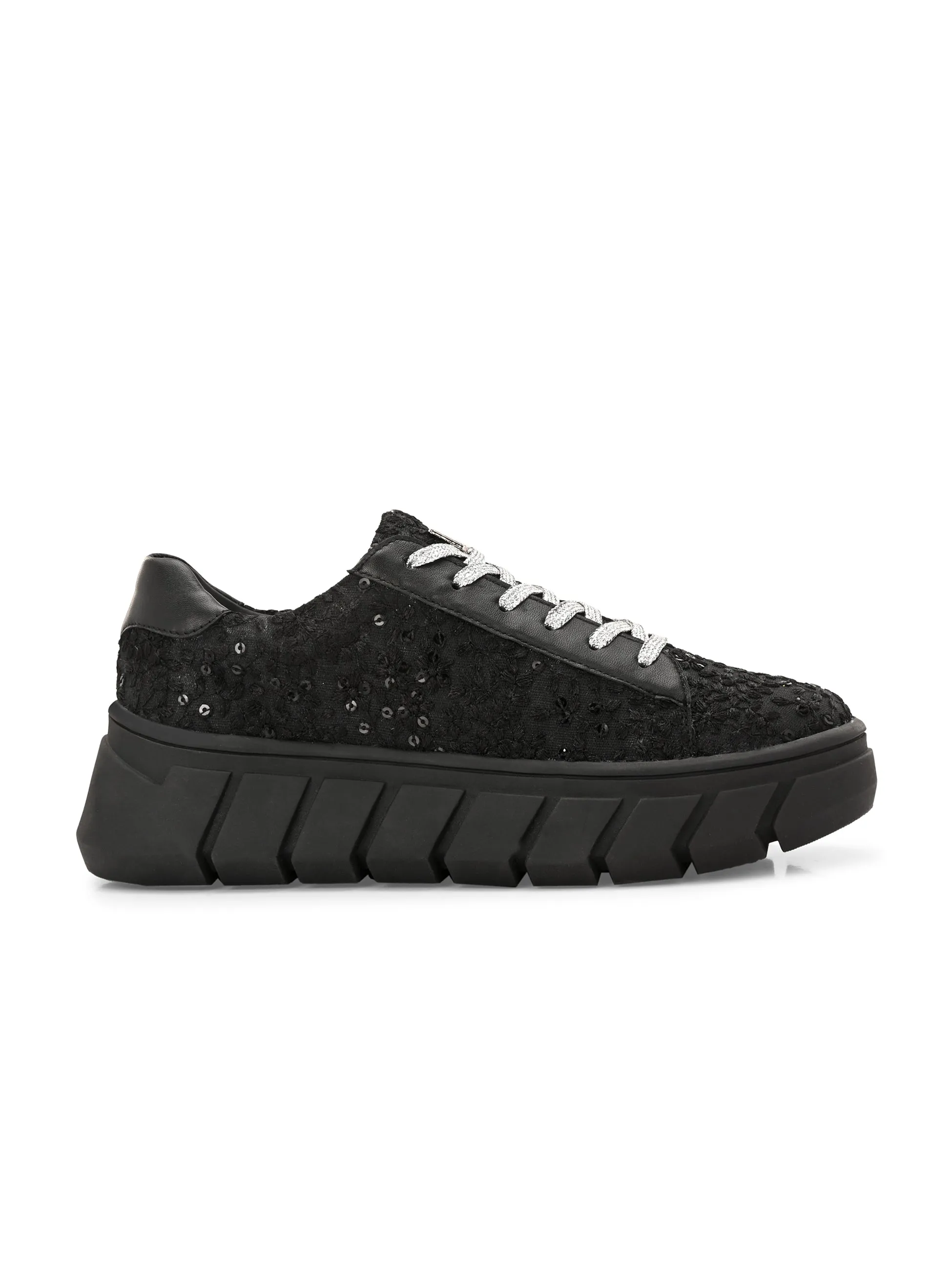 Black Customized Ethnic Sneakers