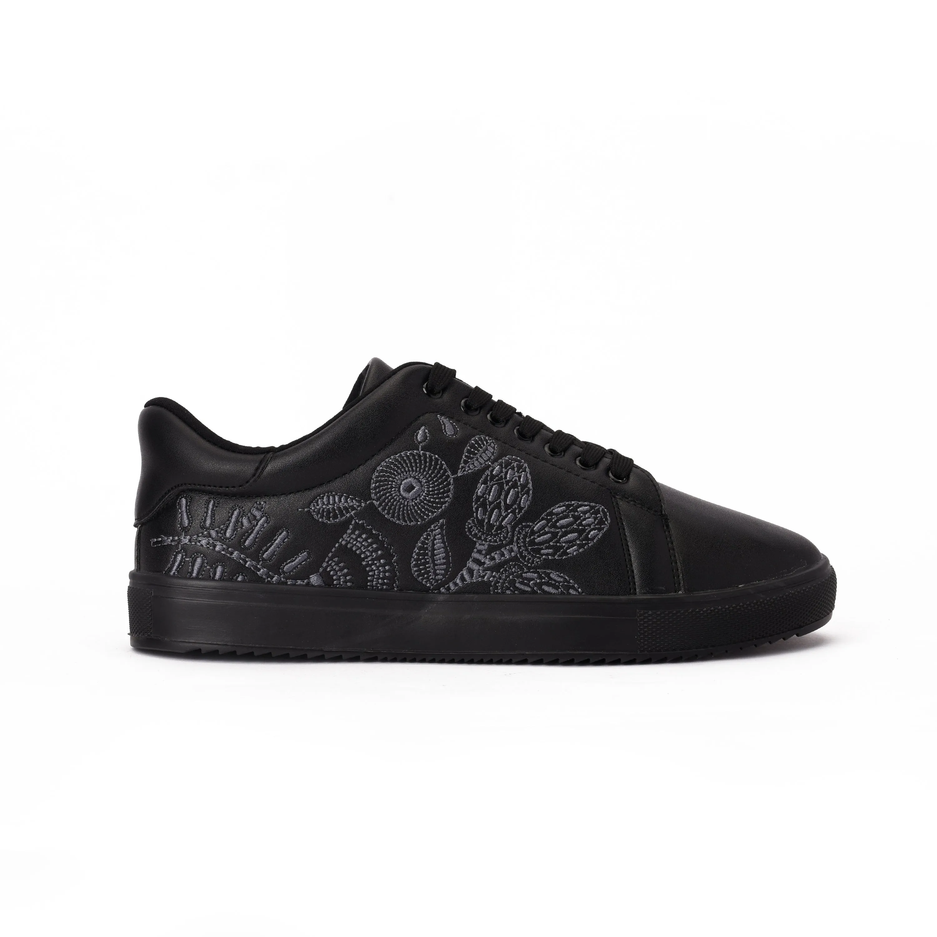 Black Floral Sneakers