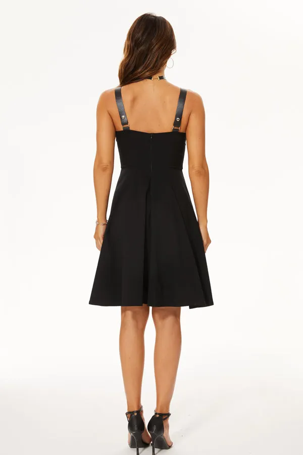 Black Strap and Buckle Dress