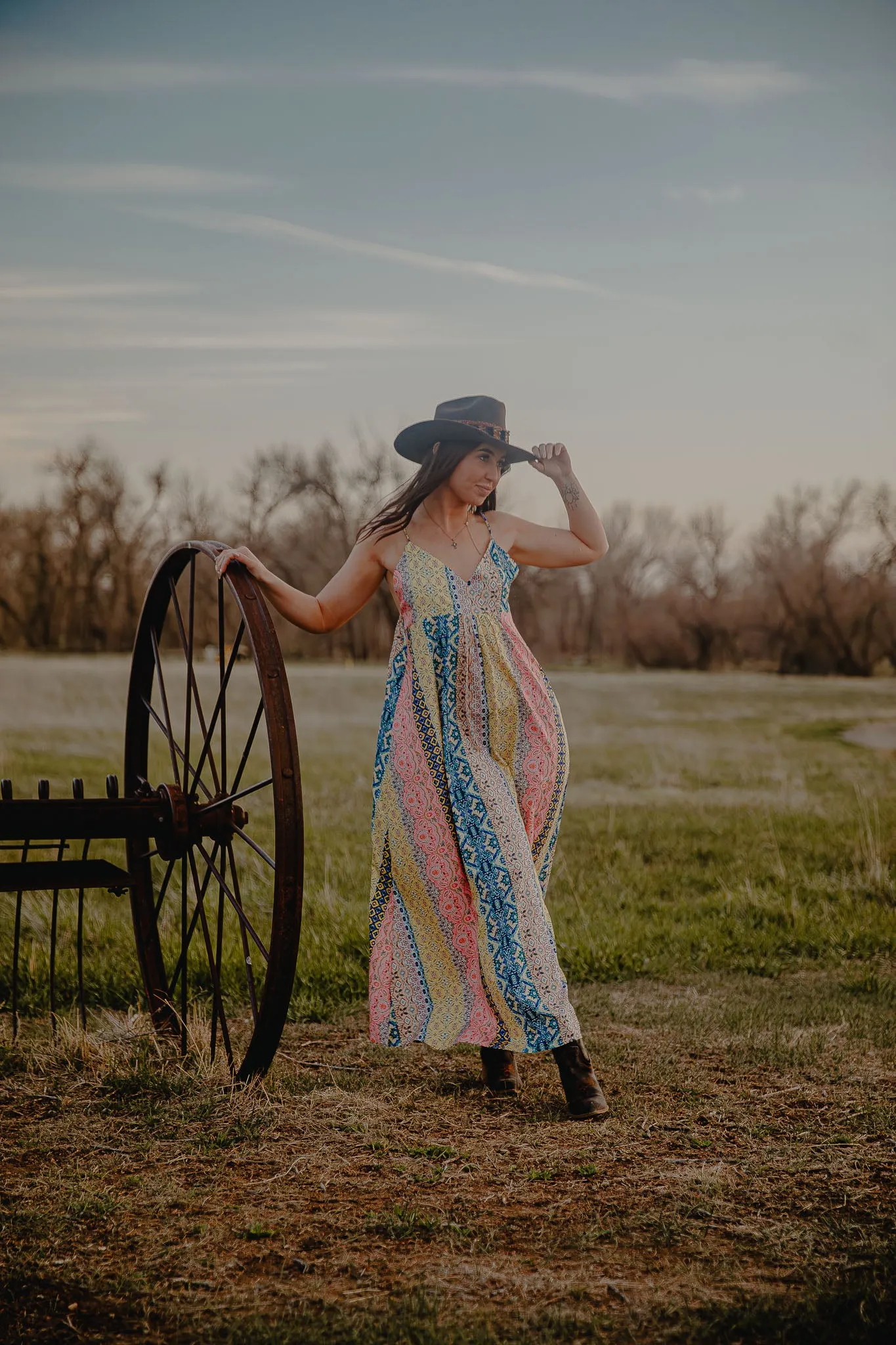 Boho V-Neck Sexy Halter Print Swing Dress