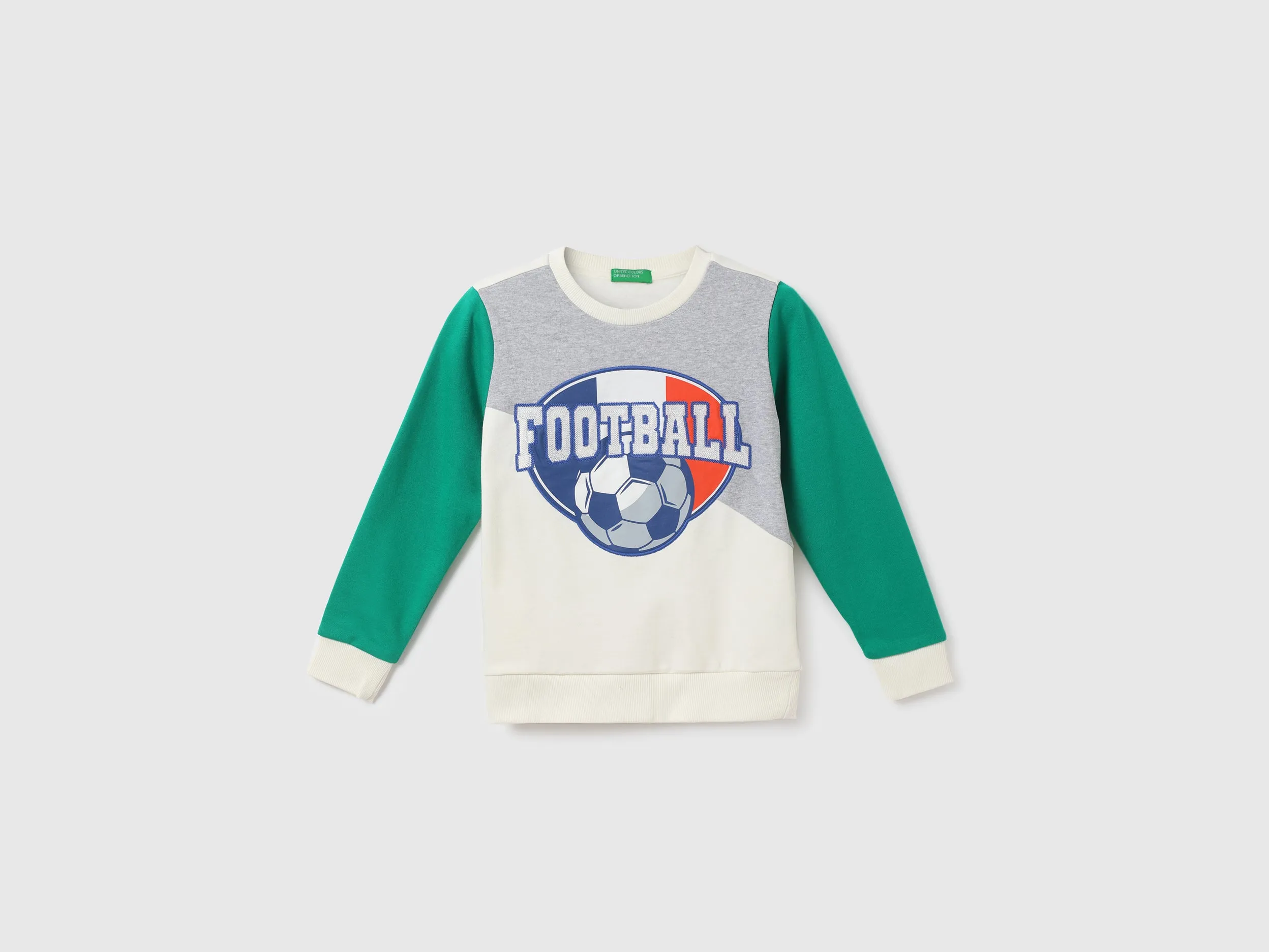 Boys Colorblock Round Neck Sweatshirt