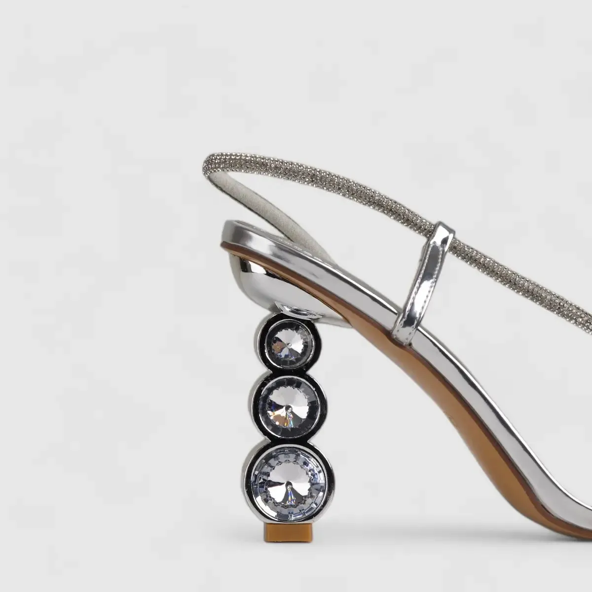Bulbul Heel Sandal Silver LI005