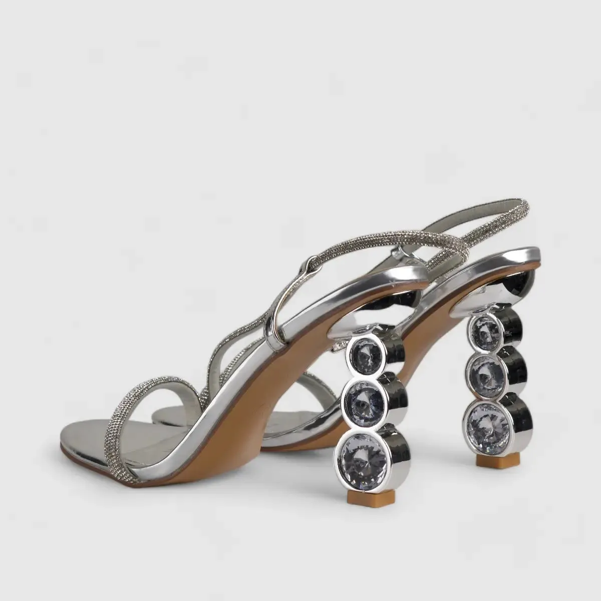 Bulbul Heel Sandal Silver LI005