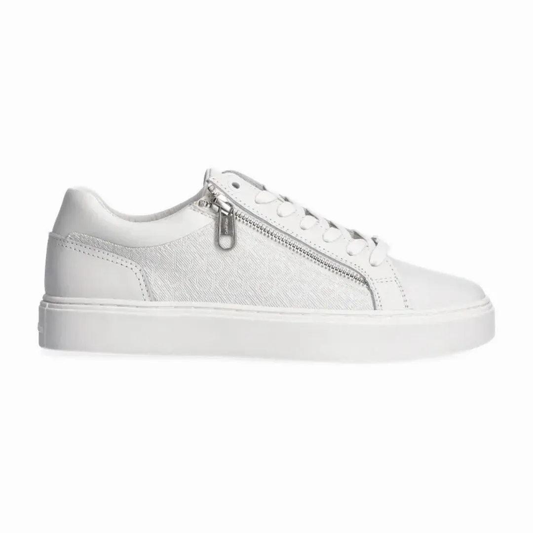 Calvin Klein sneakers LOW TOP LACE UP W/ ZIP MONO HM0HM01555-WHT