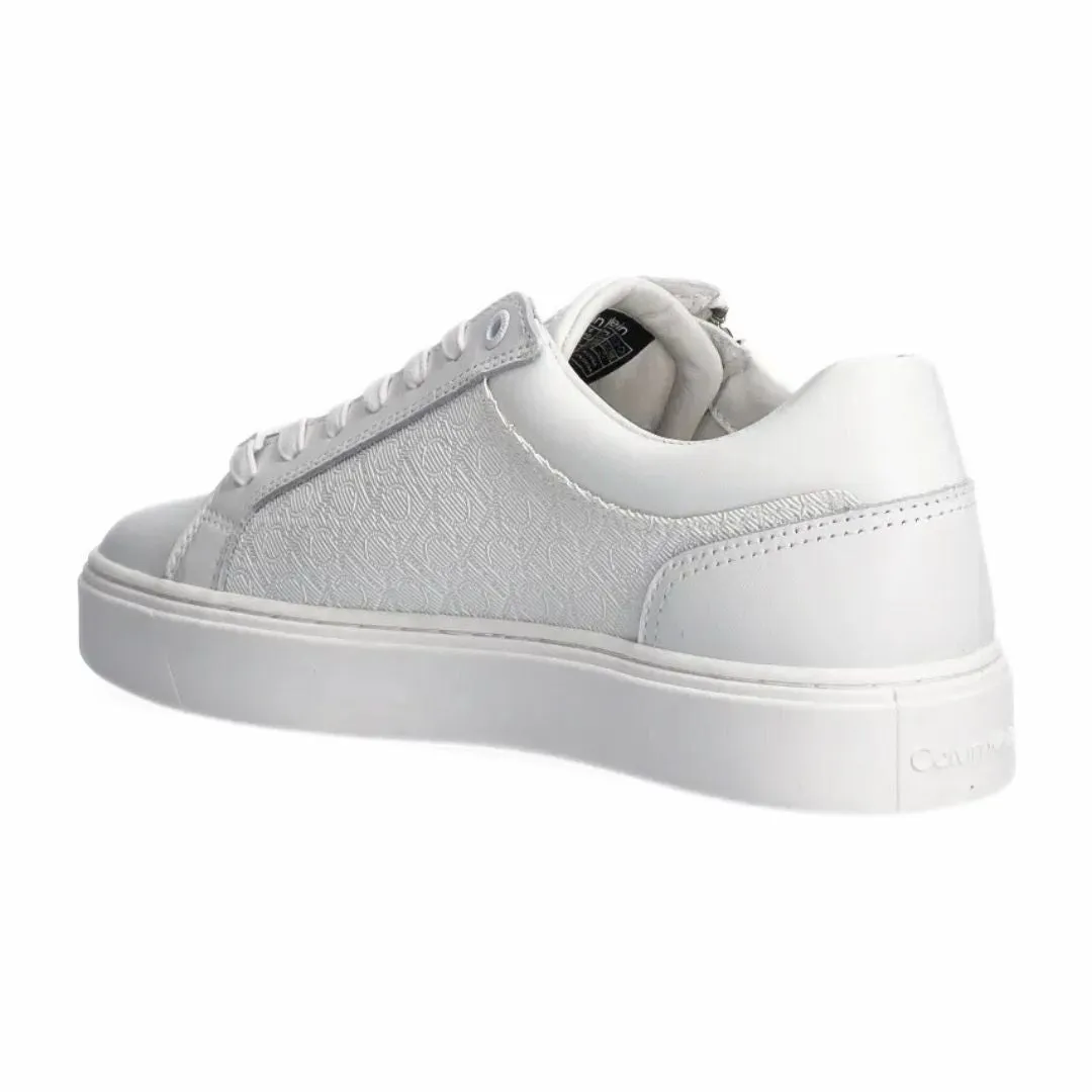 Calvin Klein sneakers LOW TOP LACE UP W/ ZIP MONO HM0HM01555-WHT