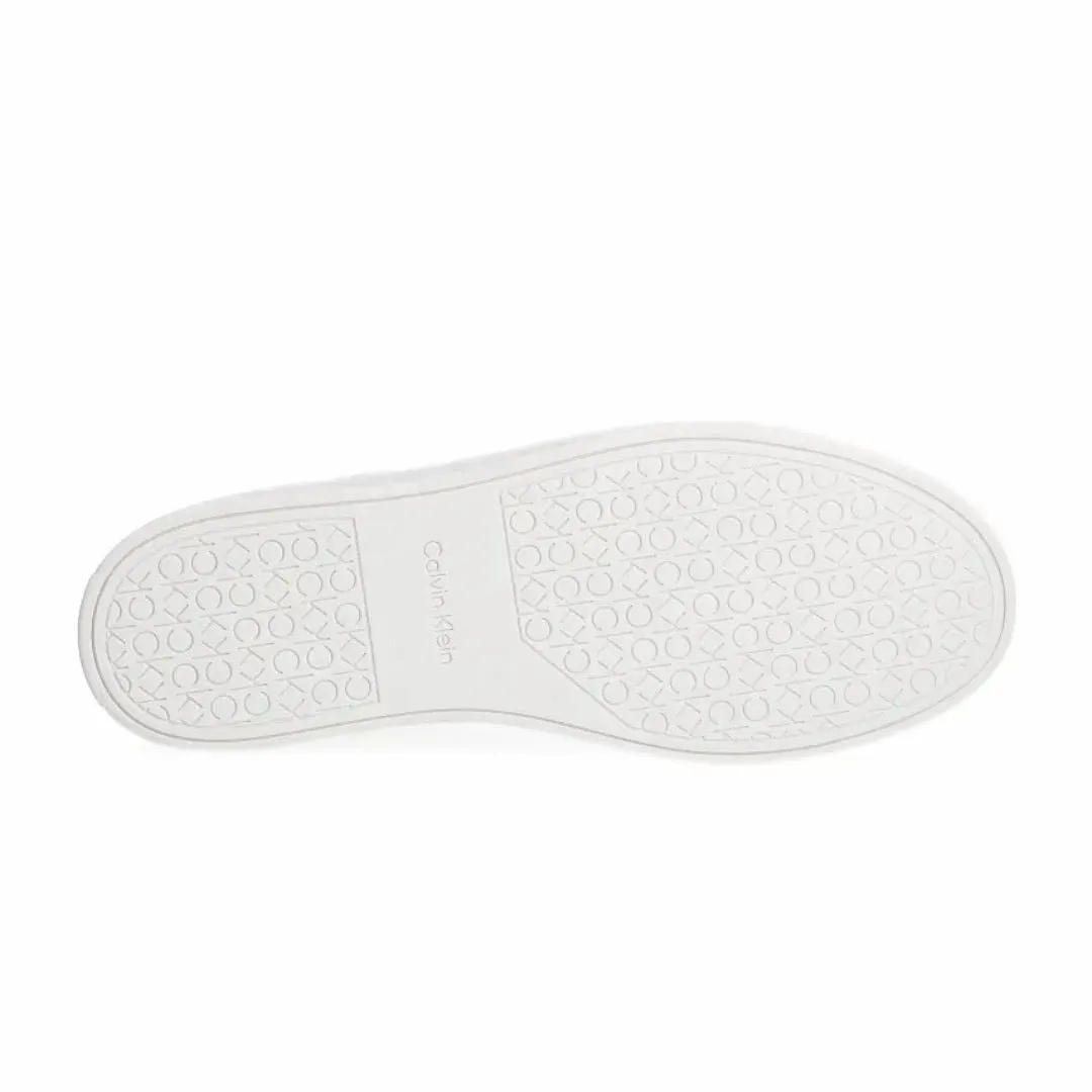 Calvin Klein sneakers LOW TOP LACE UP W/ ZIP MONO HM0HM01555-WHT