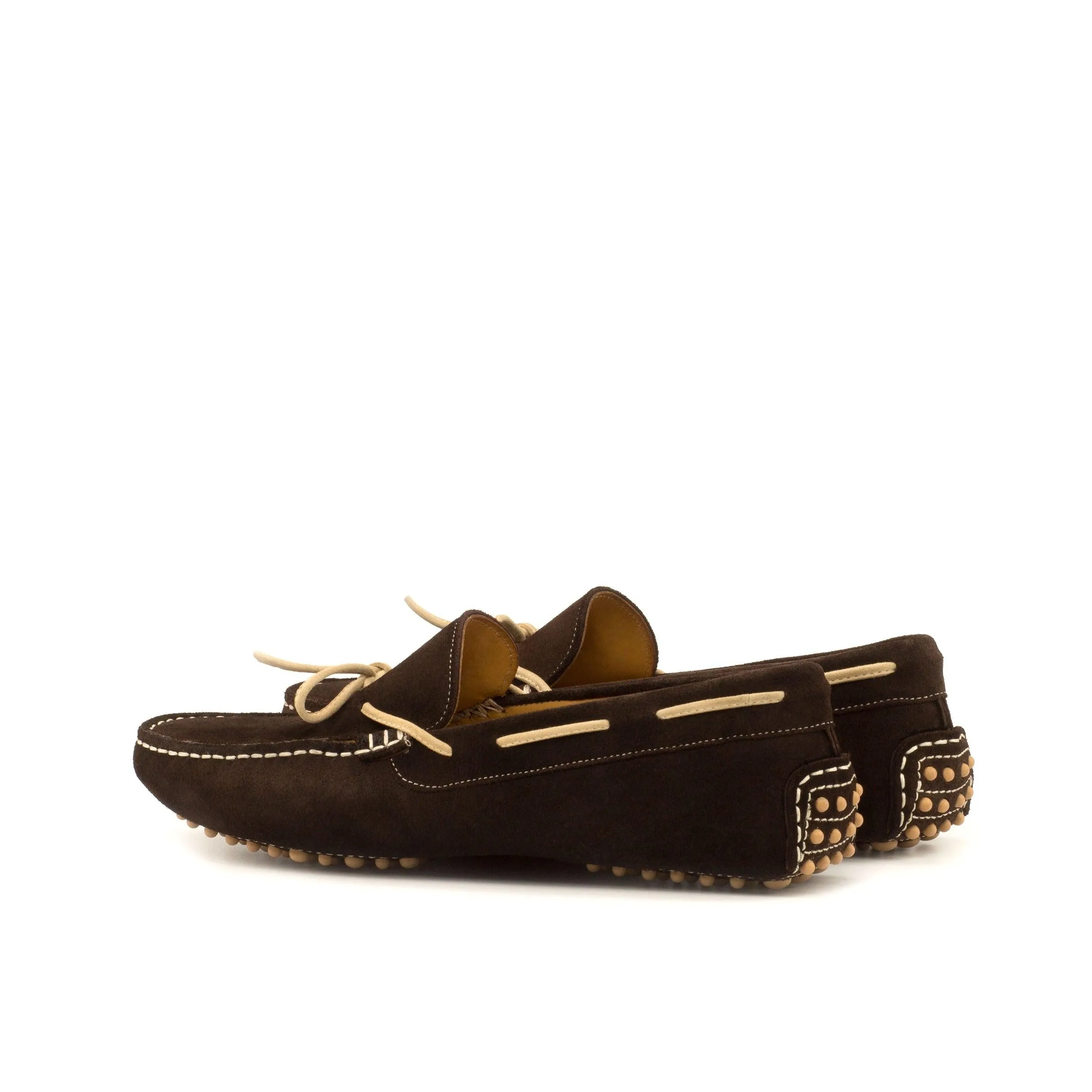 Camel & Dark Brown Suede Drivers Loafer
