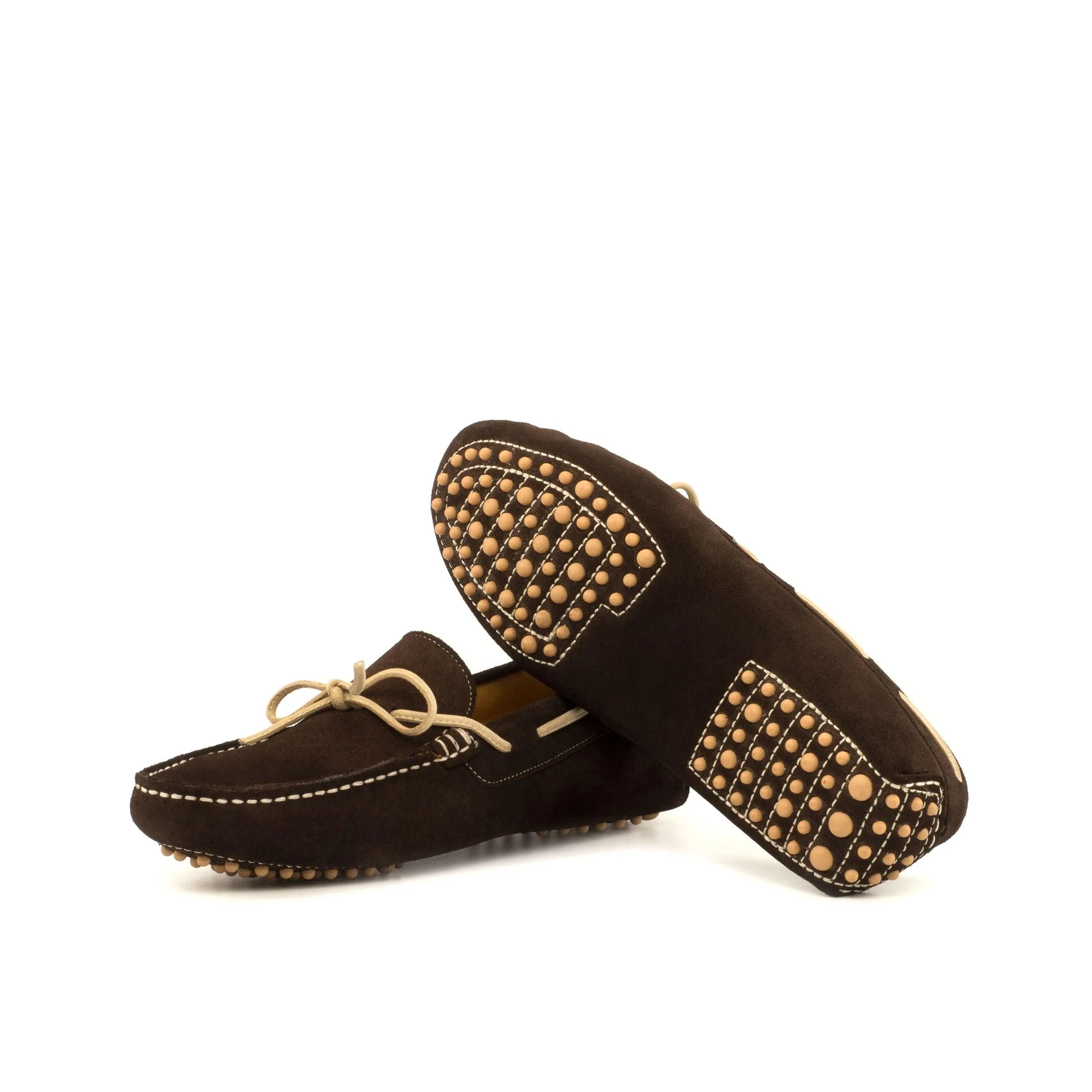 Camel & Dark Brown Suede Drivers Loafer