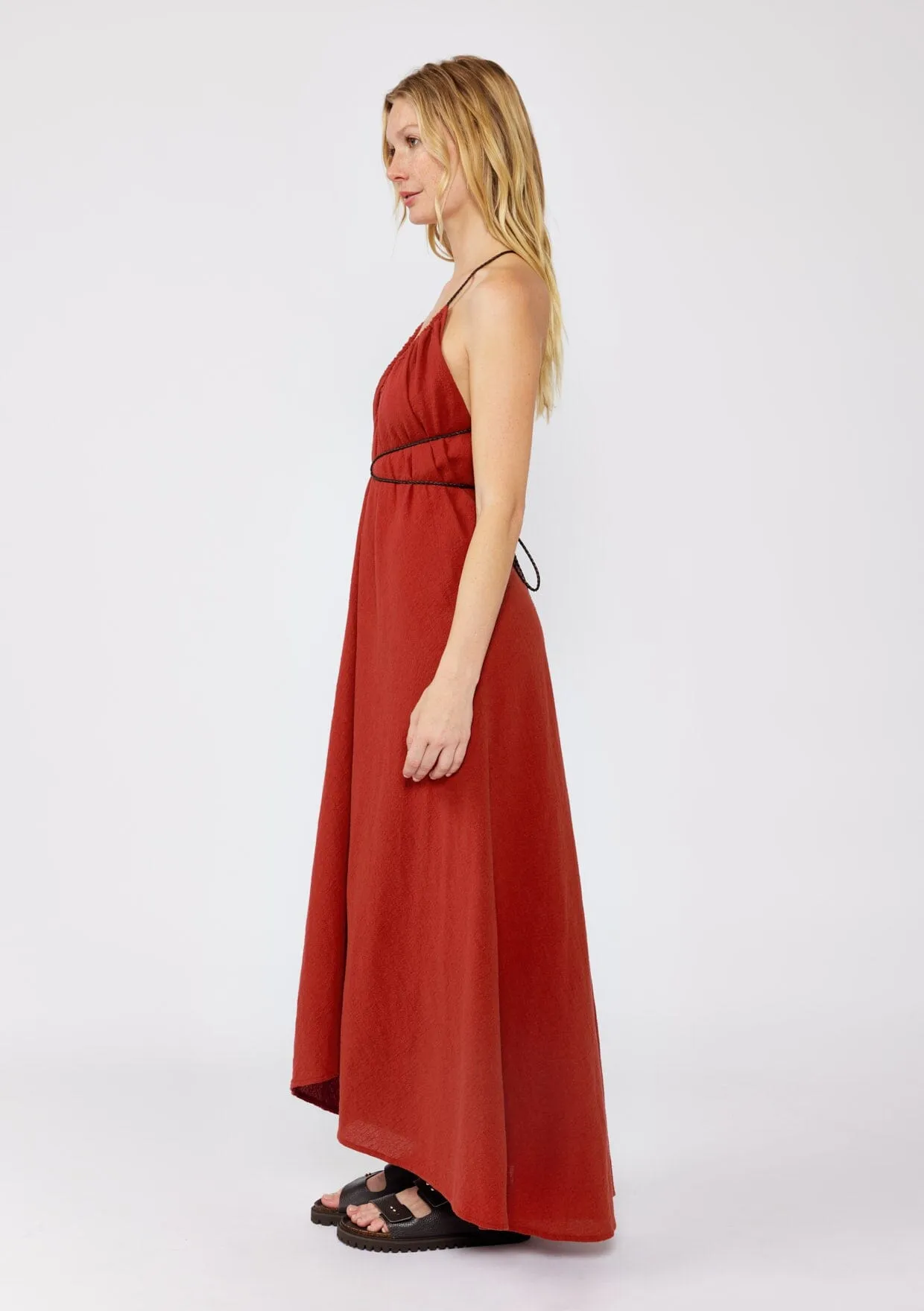 Carmine Halter Maxi Dress