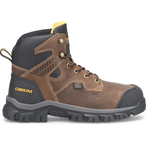 Carolina Men's Falcon 6" Steel Toe Waterproof Metguard Work Boot -Brown- CA3591
