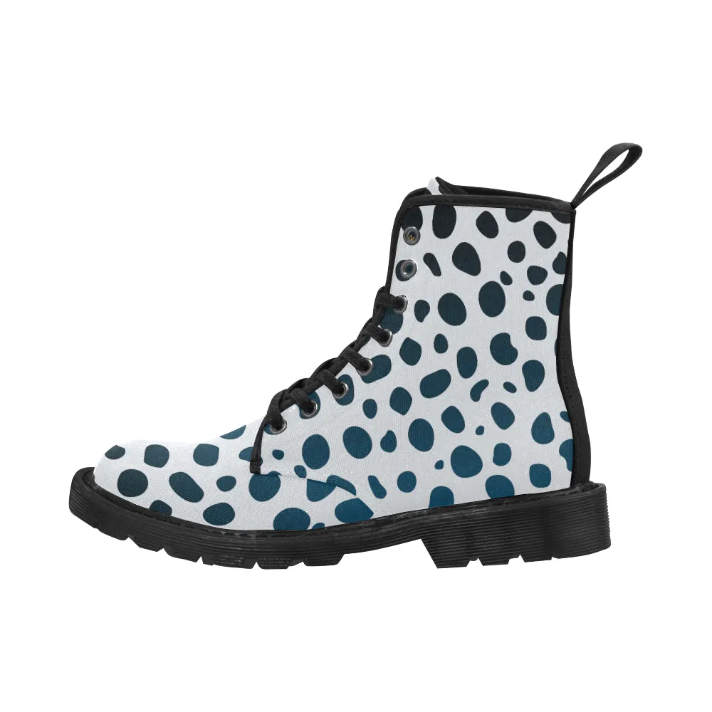 Cash Vision Leopard Martin Boots - White