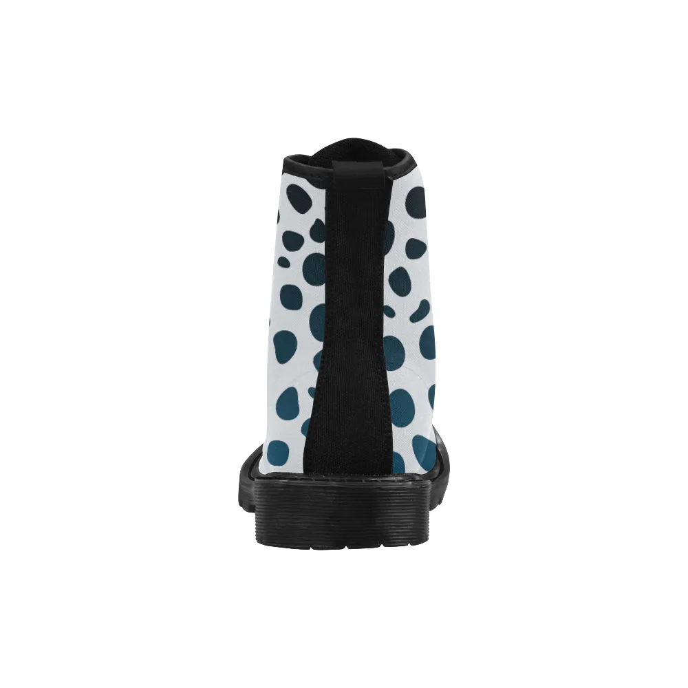 Cash Vision Leopard Martin Boots - White